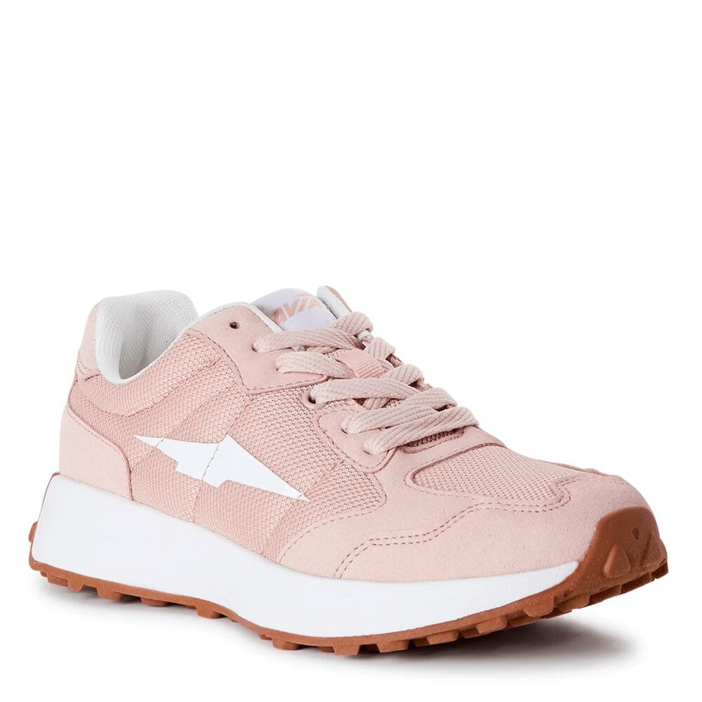 Avia Womens Retro Athletic Pink Sneakers Memory Foam Insole